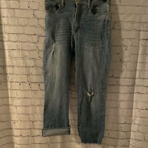 Distressed Cuffed or Uncuffed Jeans